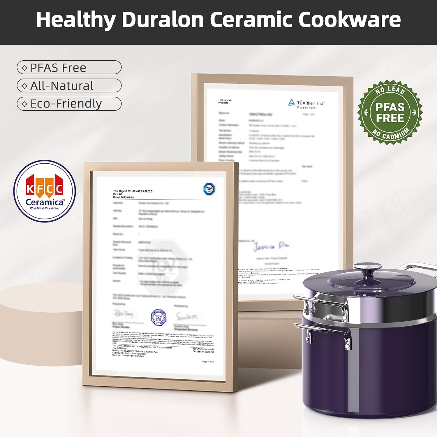 Lux 13pc Forged Lightweight Cookware Set PFAS Free, Healthy G10 Duralon Ceramic Coating, Ultra Non-Stick, Stay-Cool Handles, Works on All Cooktops & Induction Ready