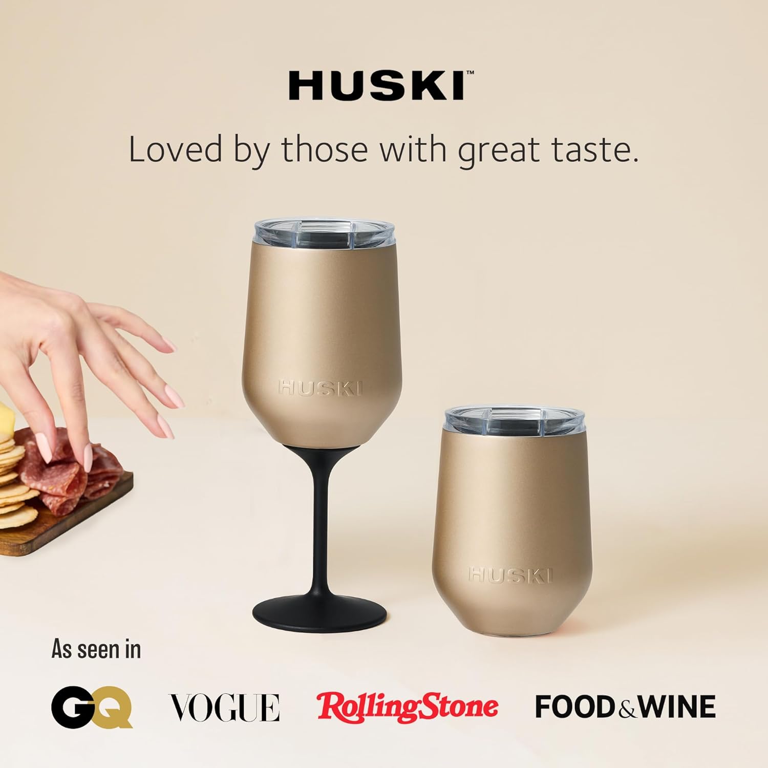 Wine Tumbler 2.0 | NEW | Award-winning Design with Detachable Stem | Premium Stainless Steel Wine Glass with Lid | Triple Insulated Tumbler | 12oz Capacity | Great Gift (Brushed Stainless)