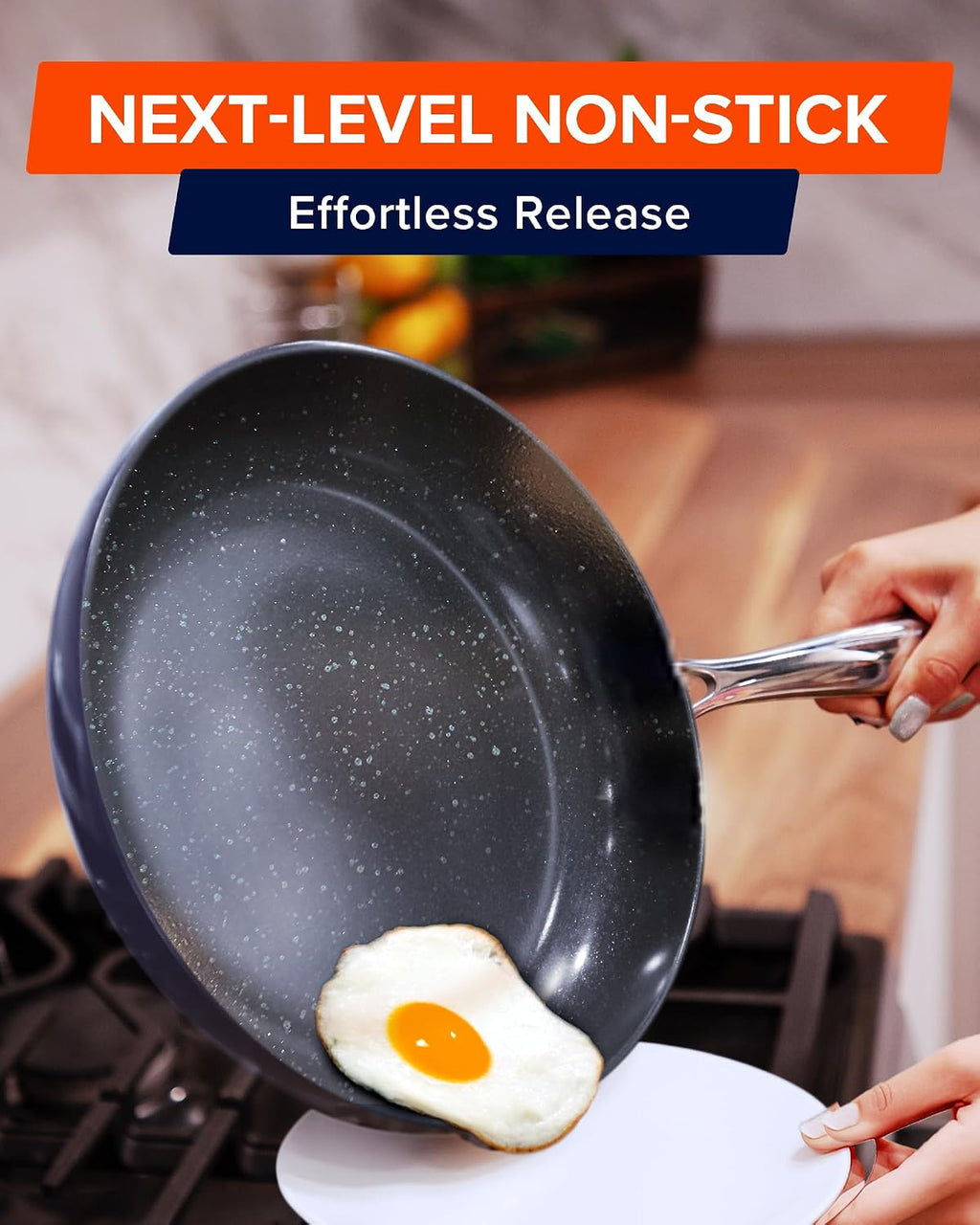 Lux 13-Piece Premium Cookware Collection, Healthy G10 Duralon Blue Ceramic Nonstick, Ultra Durable, PFAS-Free, Lightweight & Works on All Cooktops