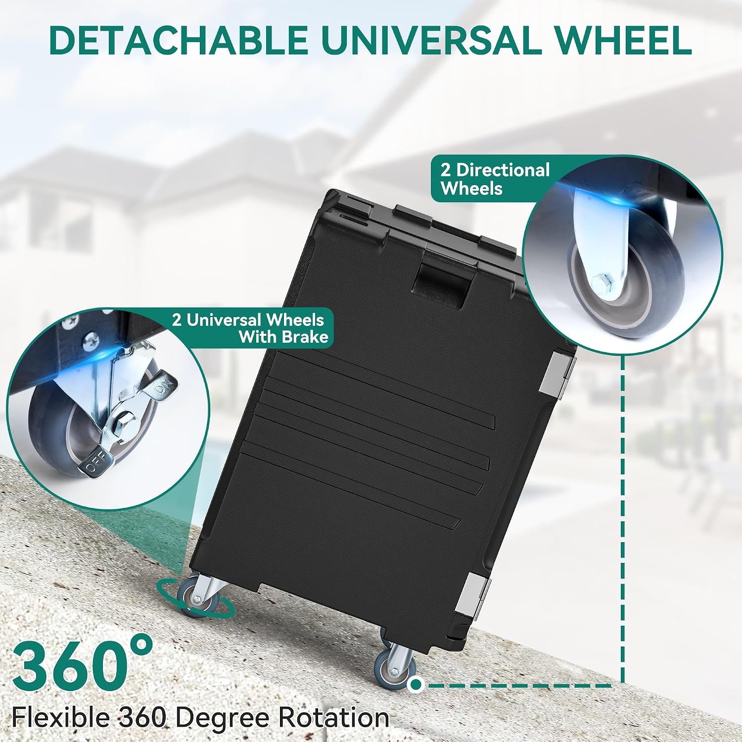 Insulated Food Pan Carrier, 127 Qt LLDPE Hot Box for Catering w/Stainless Steel Pan, Catering Food Warmer with Swivel Casters for 9 Full-Size Pans, Stackable Design for Restaurant Gathering